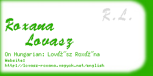 roxana lovasz business card